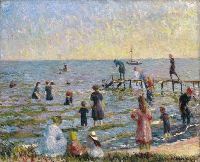 William Glackens Bathing at Bellport Long Island